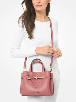 Emilia Small Pebbled Leather Satchel - Image 22