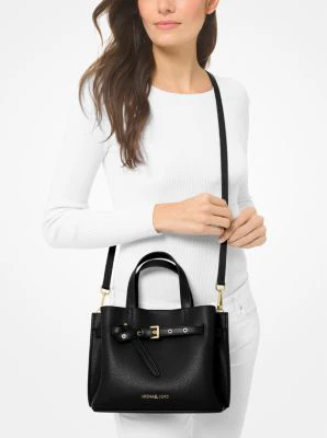Emilia Small Pebbled Leather Satchel - Image 25