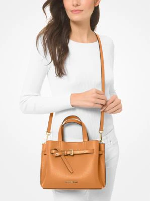 Emilia Small Pebbled Leather Satchel - Image 53