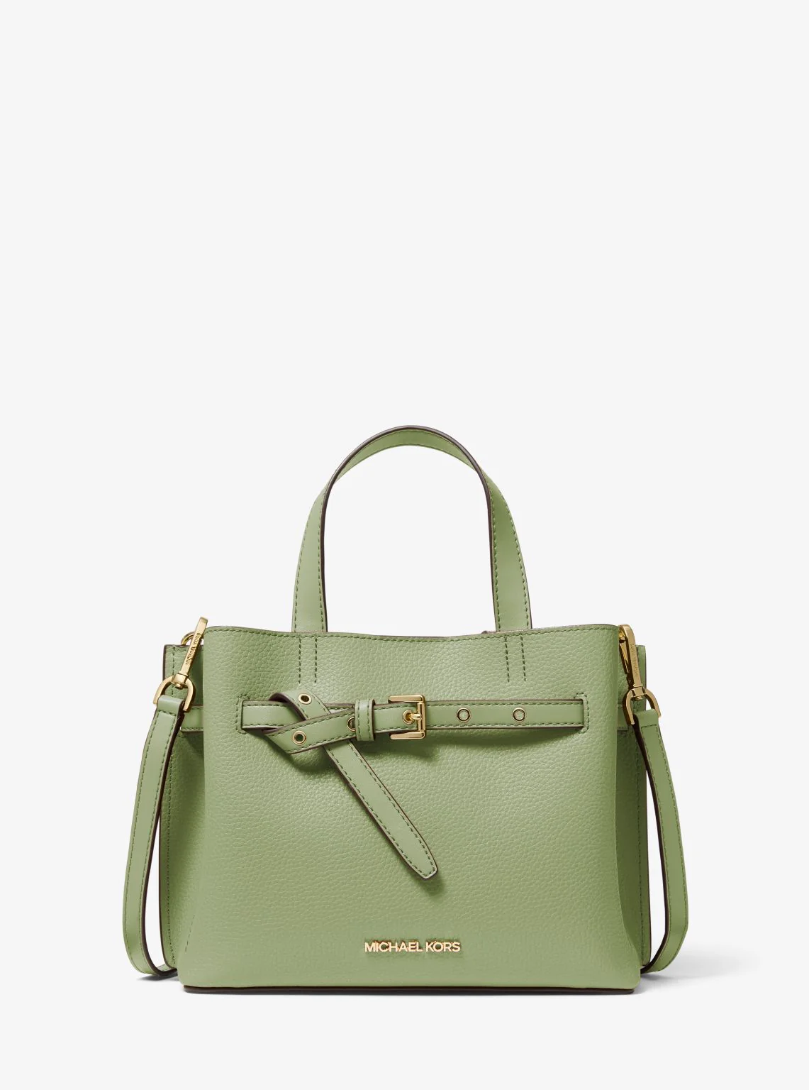 Emilia Small Pebbled Leather Satchel - Image 54
