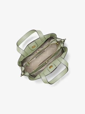 Emilia Small Pebbled Leather Satchel - Image 56