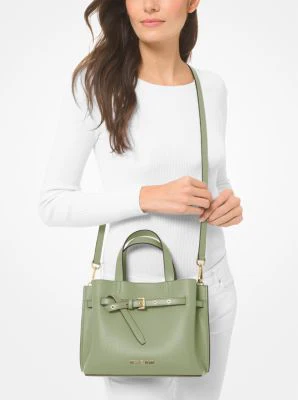 Emilia Small Pebbled Leather Satchel - Image 57