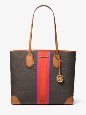 Eva Large Signature Logo Stripe Tote Bag - Image 11