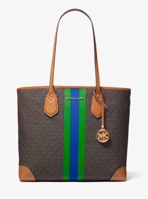 Eva Large Signature Logo Stripe Tote Bag - Image 17