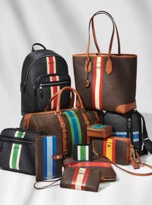 Eva Large Signature Logo Stripe Tote Bag - Image 27
