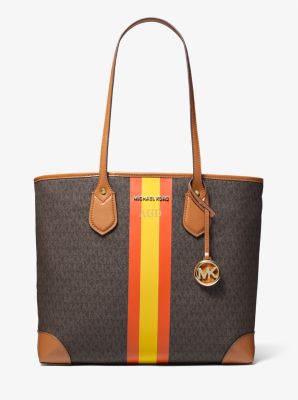 Eva Large Signature Logo Stripe Tote Bag - Image 32