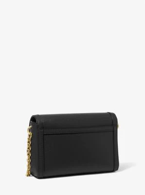 Freya Small Convertible Pebbled Leather Crossbody Bag - Image 9
