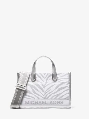 Gigi Small Metallic Zebra Jacquard Messenger Bag - Image 2