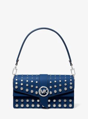 Greenwich Medium Studded Saffiano Leather Shoulder Bag - Image 14