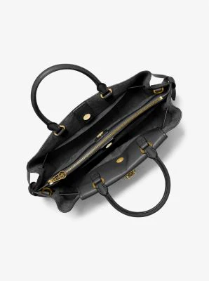 Hamilton Legacy Large Crocodile Embossed Leather Belted Satchel - Image 11