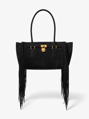 Hamilton Moderne Small Fringed Suede Satchel - Image 8