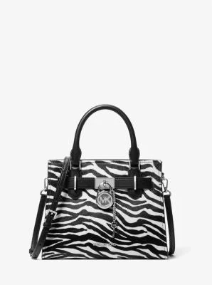 Hamilton Small Zebra Print Calf Hair Satchel - Image 10