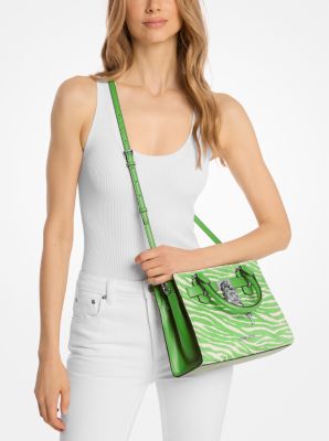 Hamilton Small Zebra Print Calf Hair Satchel - Image 8