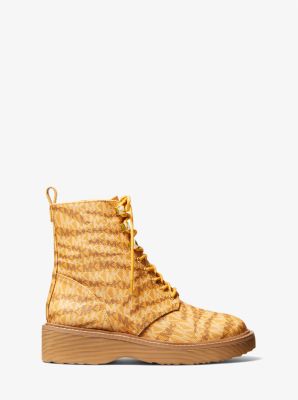 Haskell Animal Print Logo Canvas Boot - Image 8