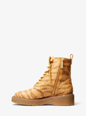 Haskell Animal Print Logo Canvas Boot - Image 9