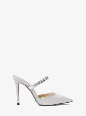 Jessa Embellished Glitter Mesh Mule - Image 3