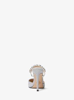 Jessa Embellished Glitter Mesh Mule - Image 4