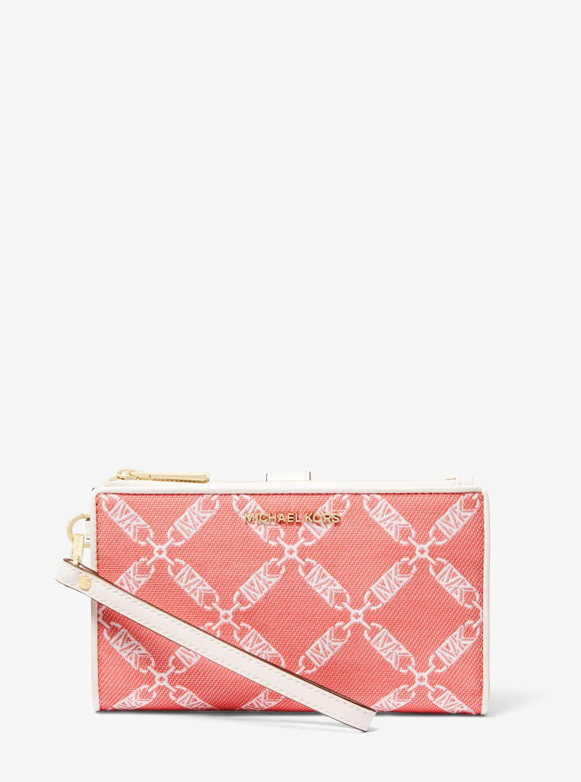 Jet Set Large Empire Logo Jacquard Wristlet - Image 4