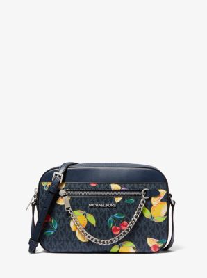 Jet Set Large Fruit Print Logo Crossbody Bag - Image 2