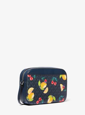 Jet Set Large Fruit Print Logo Crossbody Bag - Image 4