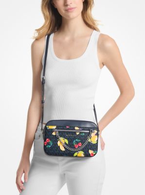 Jet Set Large Fruit Print Logo Crossbody Bag - Image 5
