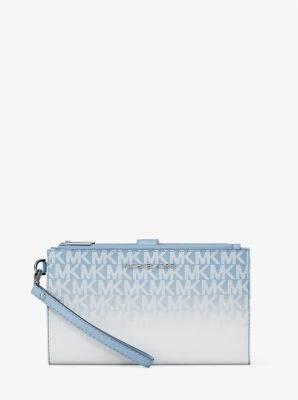 Jet Set Large Ombré Signature Logo Wristlet - Image 5