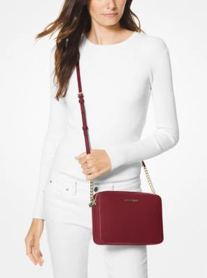 Jet Set Large Saffiano Leather Crossbody Bag - Image 15