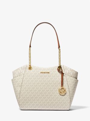 Jet Set Large Signature Logo Shoulder Bag - Image 6