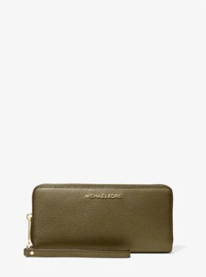 Jet Set Travel Large Pebbled Leather Wristlet - Image 6