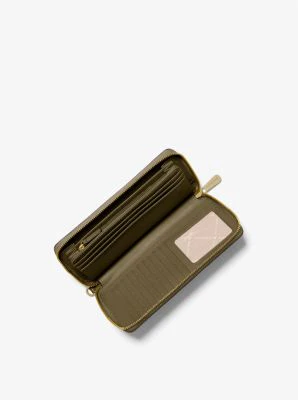 Jet Set Travel Large Pebbled Leather Wristlet - Image 7