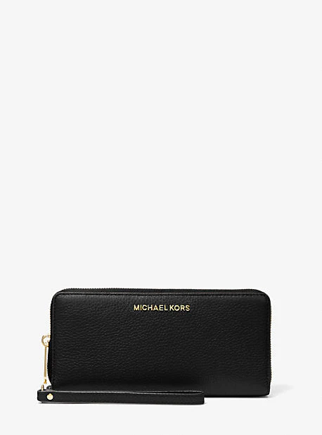 Jet Set Travel Large Pebbled Leather Wristlet - Image 8