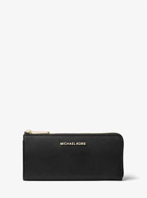 Jet Set Travel Large Saffiano Leather Quarter-Zip Wallet - Image 2