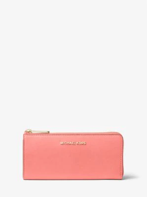 Jet Set Travel Large Saffiano Leather Quarter-Zip Wallet - Image 50