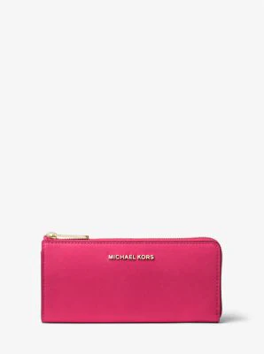 Jet Set Travel Large Saffiano Leather Quarter-Zip Wallet - Image 71