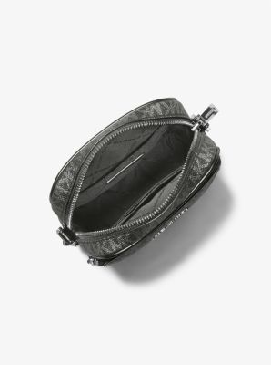 Jet Set Travel Medium Metallic Signature Logo Crossbody Bag - Image 3