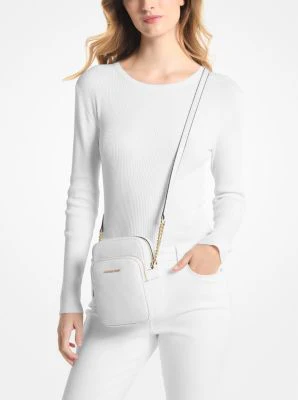 Jet Set Travel Medium Pebbled Leather Crossbody Bag - Image 8