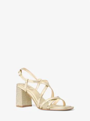 Lana Crystal-Embellished Metallic Sandal - Image 2