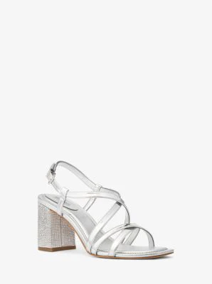 Lana Crystal-Embellished Metallic Sandal - Image 6