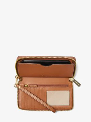 Large Pebbled Leather Smartphone Wristlet - Image 3
