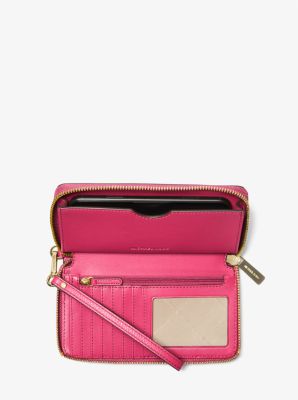 Large Pebbled Leather Smartphone Wristlet - Image 5
