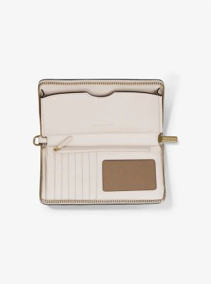 Large Pebbled Leather Smartphone Wristlet - Image 9