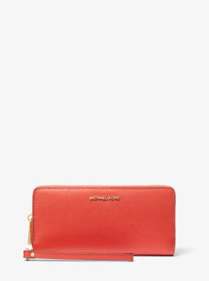 Large Saffiano Leather Continental Wallet - Image 5