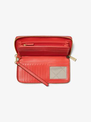 Large Saffiano Leather Continental Wallet - Image 6