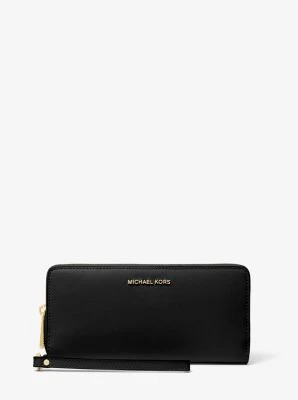 Large Saffiano Leather Continental Wallet - Image 8
