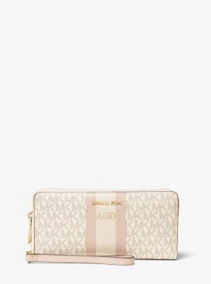 Logo Stripe Continental Wristlet - Image 40