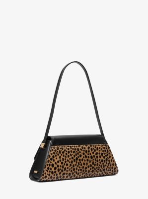 Ludlow Medium Leather and Cheetah-Print Calf Hair Shoulder Bag - Image 4