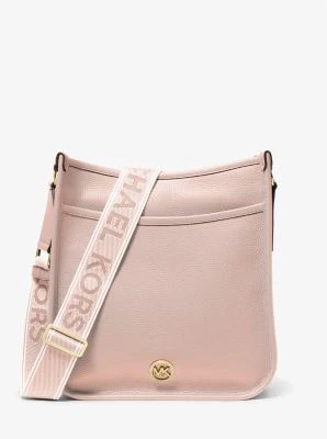 Luisa Large Pebbled Leather Messenger Bag - Image 11