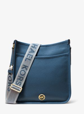 Luisa Large Pebbled Leather Messenger Bag - Image 17