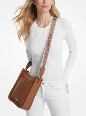 Luisa Large Pebbled Leather Messenger Bag - Image 7