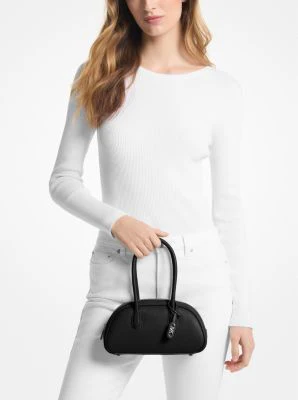 Lulu Small Pebbled Leather Satchel - Image 4